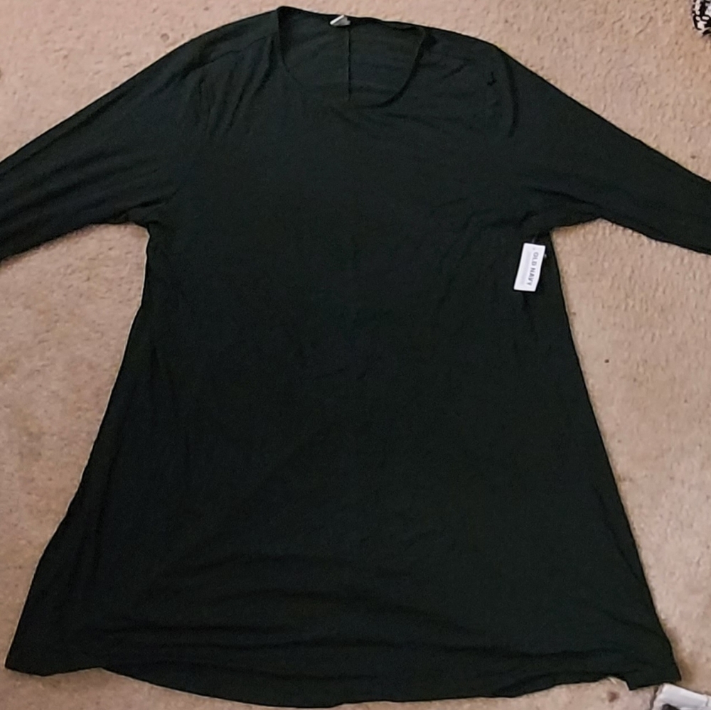 Dark Green Old Navy Long Sleeve Dress
